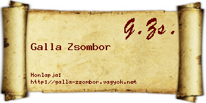 Galla Zsombor névjegykártya